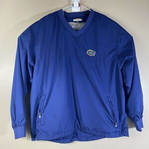 VTG Antigua Florida Gators Windbreaker Jacket Men Large Pullover V Neck Golf